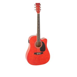 GUITARRA ELECTROACÚSTICA DAYTONA ROJA   FUNDA